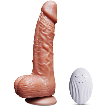 Velvate Vibe Thrusting Realistic Dildo Sex Toys, Heating Big Anal Dildos with Pressurized Faster 9 Telescopic & Vibrating Modes, Adult Sex Toys for Men & Women Couple Stimulation Vibrator with Strong Suction